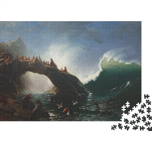 Albert Bierstadt Kunst Puzzle 1000 Teile Erwachsene, Lustige Museums Puzzles Geschenk-Idee Für Geburtstag, Weihnachten, Halloween Und Valentinstag von XCOFG