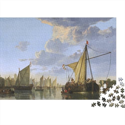 Albert Cuyp Puzzle, Ölmalerei Holzpuzzle, Kunst Puzzles 1000 Teile, Museums Puzzlespiel, Gehirntraining Spielzeug Für Kinder, Impossible Puzzles von XCOFG