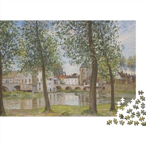 Alfred Sisley Kunst Puzzle 1000 Teile Erwachsene, Lustige Ölmalerei Puzzles Geschenk-Idee Für Geburtstag, Weihnachten, Halloween Und Valentinstag von XCOFG