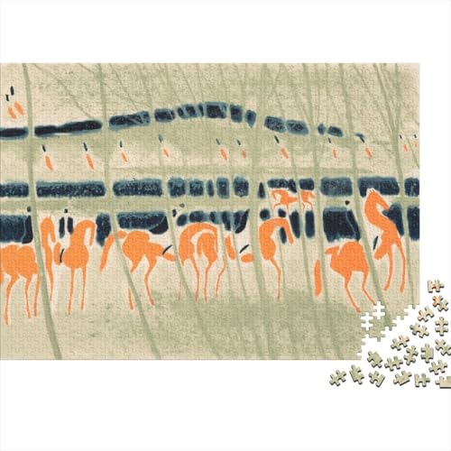 André Brasilier Puzzles 1000 Teile Für Erwachsene, Ölmalerei Impossible Puzzle, Farbenfrohes Legespiel Weltberühmte Gemälde Puzzlespiel, Geschicklichkeitsspiel Für Die Ganze Familie von XCOFG
