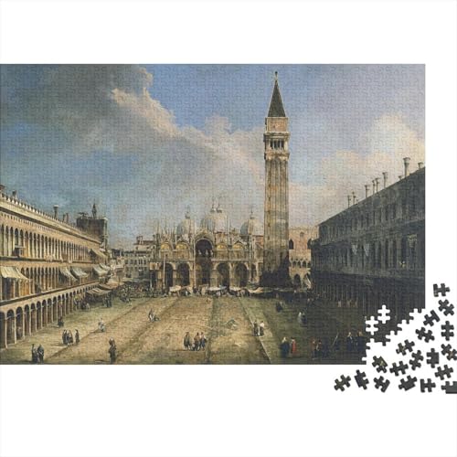 Canaletto Puzzle, Ölmalerei Holzpuzzle, Kunst Puzzles 1000 Teile, Museums Puzzlespiel, Gehirntraining Spielzeug Für Kinder, Impossible Puzzles von XCOFG