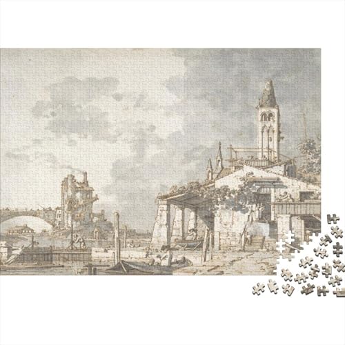 Canaletto Puzzle 1000 Teile Druckgrafik Puzzles Für Erwachsene Klassische Puzzles Skizze Puzzlespiel Schwer Pädagogisches Spielzeug 1000 Pcs von XCOFG