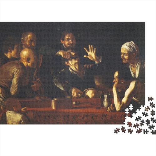 Caravaggio Puzzle, Museums Holzpuzzle, Kunst Puzzles 1000 Teile, Weltberühmte Gemälde Puzzlespiel, Gehirntraining Spielzeug Für Kinder, Impossible Puzzles von XCOFG