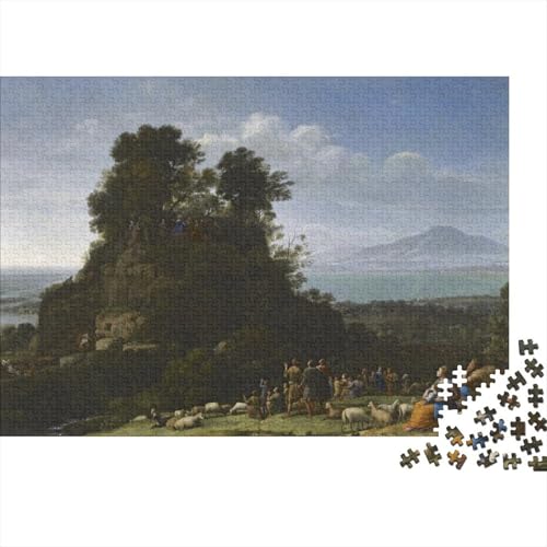 Claude Lorrain Puzzle, Museums Holzpuzzle, Ölmalerei Puzzles 1000 Teile, Kunst Puzzlespiel, Gehirntraining Spielzeug Für Kinder, Impossible Puzzles von XCOFG