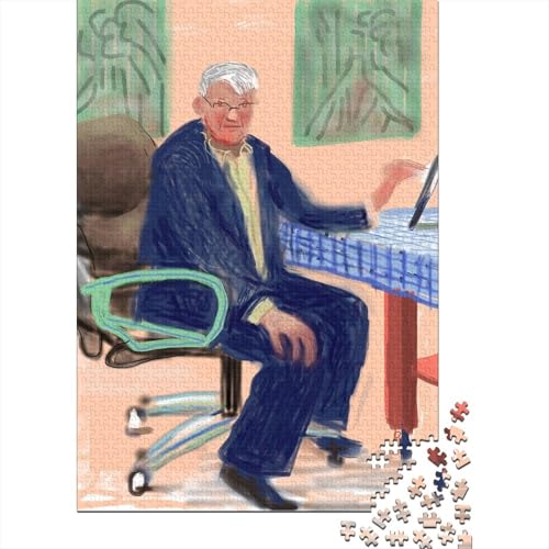 David Hockney Holz Museums Puzzle, 1000-Teilige Kunst Puzzles, Geschicklichkeitsspiel, Für Erwachsene Ölmalerei Puzzlespiel Piele Spielzeug Geschenk von XCOFG