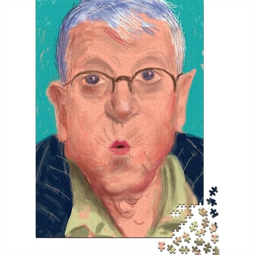 David Hockney Puzzles 1000 Teile Für Erwachsene, Kunst Impossible Puzzle, Farbenfrohes Legespiel Ölmalerei Puzzlespiel, Geschicklichkeitsspiel Für Die Ganze Familie von XCOFG