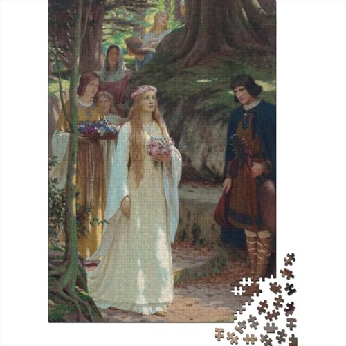 Edmund Blair Leighton Puzzle 1000 Teile, Weltberühmte Gemälde Puzzles Für Erwachsene, Lustige Museums Puzzlespiel Anspruchsvoll, Ölmalerei Impossible Puzzles, Ideal Als Wandbild von XCOFG