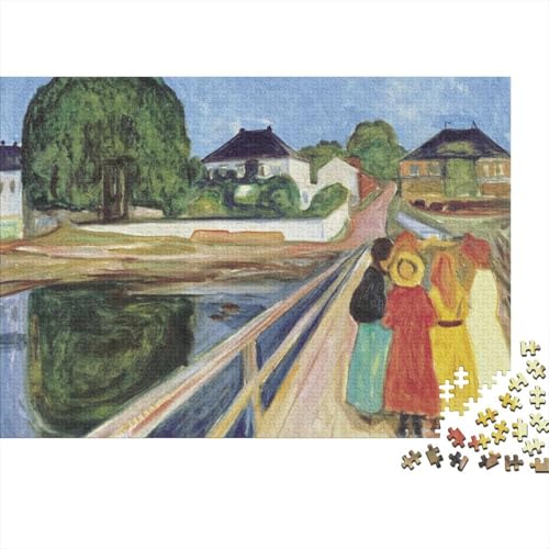 Edvard Munch 1000 Teile Museums Puzzle Spiele, Ölmalerei Puzzles, Geburtstagsgeschenke, Für Weihnachten Und Valentinstag, Puzzlespiel Familienlernspiel Edvard Munch 1000 Teile Museums Puzzle Spiele, Ölmalerei Puzzles, Geburtstagsgeschenke, Für Weihnachten Und Valentinstag, Puzzlespiel Familienlernspiel von XCOFG