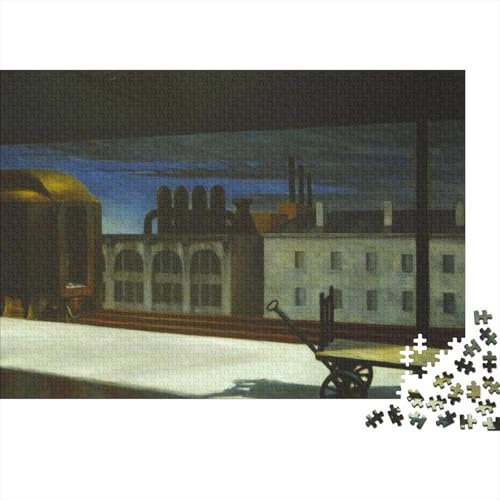 Edward Hopper Holz Ölmalerei Puzzle, 1000-Teilige Museums Puzzles, Geschicklichkeitsspiel, Für Erwachsene Kunst Puzzlespiel Piele Spielzeug Geschenk von XCOFG