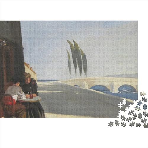Edward Hopper Puzzle, Kunst Holzpuzzle, Ölmalerei Puzzles 1000 Teile, Museums Puzzlespiel, Gehirntraining Spielzeug Für Kinder, Impossible Puzzles von XCOFG