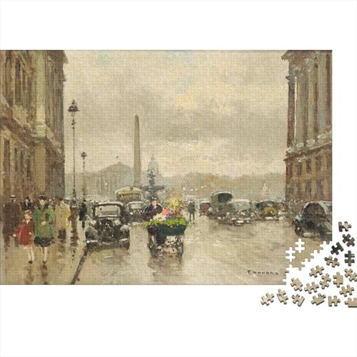 Edward Leon Cortés Kunst Puzzles 1000 Teile, Weltberühmte Gemälde Puzzle DIY Holzpuzzle, Ölmalerei Klassische Puzzlespiel Spielzeug, Familienspaß Jigsaw Board 1000 Pcs von XCOFG