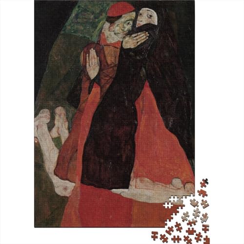 Egon Schiele Kunst Puzzle 1000 Teile Erwachsene, Lustige Ölmalerei Puzzles Geschenk-Idee Für Geburtstag, Weihnachten, Halloween Und Valentinstag von XCOFG
