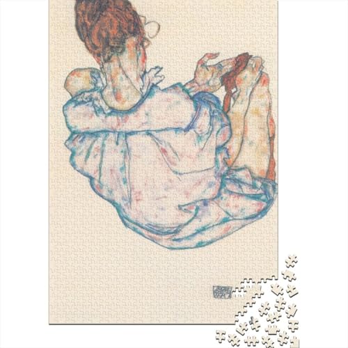 Egon Schiele Puzzles 1000 Teile Für Erwachsene, Museums Impossible Puzzle, Farbenfrohes Legespiel Kunst Puzzlespiel, Geschicklichkeitsspiel Für Die Ganze Familie von XCOFG