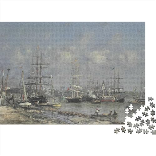 Eugene_Boudin_Bordeaux_le_Port 1000 Stück Puzzle Für Erwachsene Puzzlespiel 1000 Teile Große Puzzles Lernspiel Spielzeug Geschenk Für Die Wanddekoration Eugene_Boudin_Bordeaux_le_Port 1000 Stück Puzzle Für Erwachsene Puzzlespiel 1000 Teile Große Puzzles Lernspiel Spielzeug Geschenk Für Die Wanddekoration von XCOFG