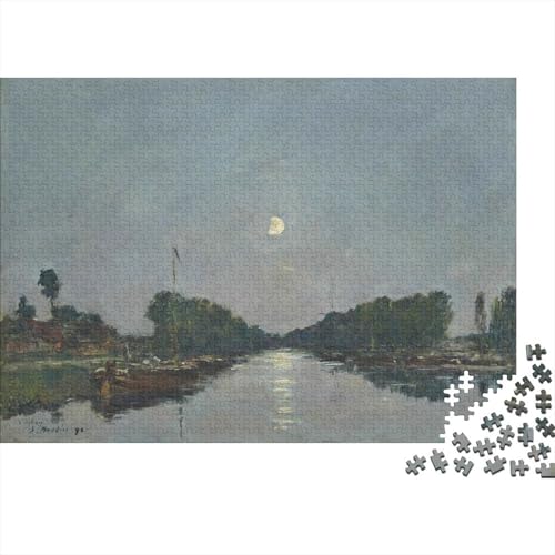 Eugene_Boudin_Canal_a_Saint-Valery-sur-somme_Effet_de_Lune Holz Puzzle, 1000-Teilige Puzzles, Geschicklichkeitsspiel, Für Erwachsene Puzzlespiel Piele Spielzeug Geschenk Eugene_Boudin_Canal_a_Saint-Valery-sur-somme_Effet_de_Lune Holz Puzzle, 1000-Teilige Puzzles, Geschicklichkeitsspiel, Für Erwachsene Puzzlespiel Piele Spielzeug Geschenk von XCOFG