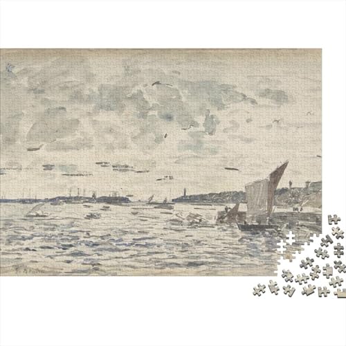 Eugène Boudin Kunst Puzzle 1000 Teile Erwachsene, Lustige Ölmalerei Puzzles Geschenk-Idee Für Geburtstag, Weihnachten, Halloween Und Valentinstag von XCOFG