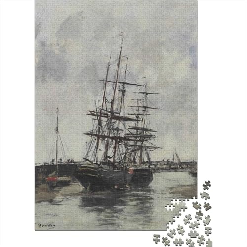 Eugène Boudin Puzzle 1000 Teile Museums Puzzles Für Erwachsene Klassische Puzzles Weltberühmte Gemälde Puzzlespiel Schwer Pädagogisches Spielzeug 1000 Pcs von XCOFG