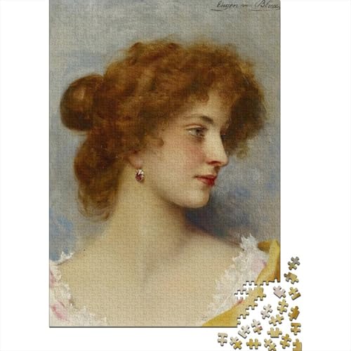 Eugene De Blaas Ölmalerei 1000 Teile Puzzle Für Teenager Erwachsene, Museums Holz Puzzle, Lustige Weltberühmte Gemälde Puzzles Piele, Impossible Puzzlespiel Für Die Ganze Familie von XCOFG