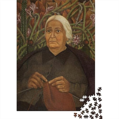 Frida Holz Ölmalerei Puzzle, 1000-Teilige Museums Puzzles, Geschicklichkeitsspiel, Für Erwachsene Kunst Puzzlespiel Piele Spielzeug Geschenk von XCOFG