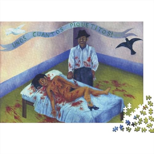 Frida Puzzle Spiel 1000 Teile Kunst Puzzlespiel Für Erwachsene, Weltberühmte Gemälde Impossible Puzzles, Ölmalerei Holzpuzzle, Puzzler 1000 Pcs von XCOFG