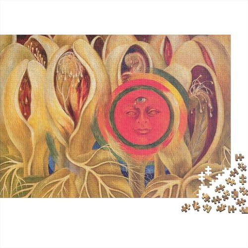 Frida Puzzle Spiel 1000 Teile Weltberühmte Gemälde Puzzlespiel Für Erwachsene, Museums Impossible Puzzles, Ölmalerei Holzpuzzle, Puzzler 1000 Pcs von XCOFG