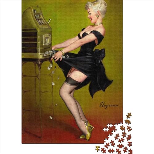 Gil Elvgren Holz Museums Puzzle, 1000-Teilige Kunst Puzzles, Geschicklichkeitsspiel, Für Erwachsene Illustration Puzzlespiel Piele Spielzeug Geschenk von XCOFG