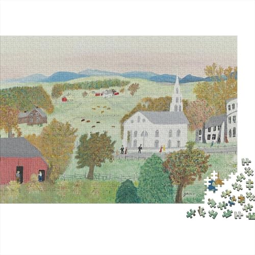 Grandma Moses Museums Puzzles 1000 Teile, Ölmalerei Puzzle DIY Holzpuzzle, Kunst Klassische Puzzlespiel Spielzeug, Familienspaß Jigsaw Board 1000 Pcs Grandma Moses Museums Puzzles 1000 Teile, Ölmalerei Puzzle DIY Holzpuzzle, Kunst Klassische Puzzlespiel Spielzeug, Familienspaß Jigsaw Board 1000 Pcs von XCOFG