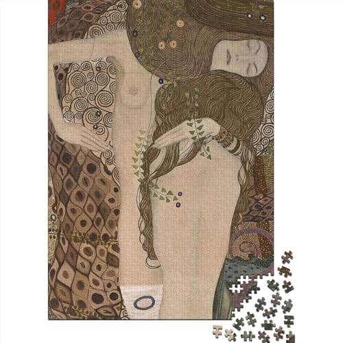Gustav Klimt Holz-Puzzles Kunst Puzzle Für Erwachsene, Tolles Geschenk Lernspiel Spielzeug Geschenk Für Ölmalerei Holzpuzzle 1000 Pcs von XCOFG