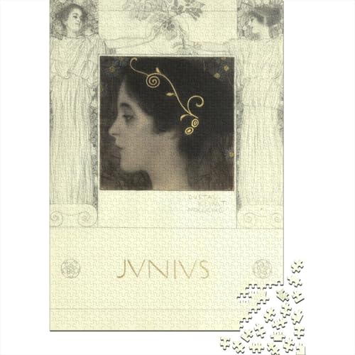 Gustav Klimt Puzzle, Kunst Holzpuzzle, Skizze Puzzles 1000 Teile, Museums Puzzlespiel, Gehirntraining Spielzeug Für Kinder, Impossible Puzzles von XCOFG