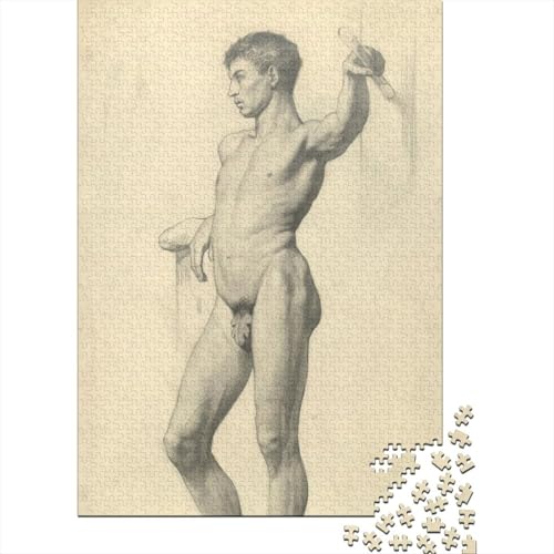 Gustav Klimt Skizze Puzzle 1000 Teile Erwachsene, Lustige Kunst Puzzles Geschenk-Idee Für Geburtstag, Weihnachten, Halloween Und Valentinstag von XCOFG