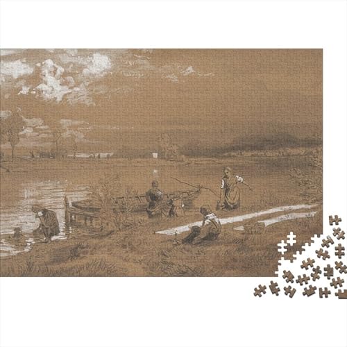 Hans Gude Puzzle, Museums Holzpuzzle, Skizze Puzzles 1000 Teile, Kunst Puzzlespiel, Gehirntraining Spielzeug Für Kinder, Impossible Puzzles von XCOFG