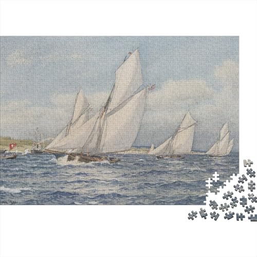 Hans Gude Puzzle Spiel 1000 Teile Museums Puzzlespiel Für Erwachsene, Kunst Impossible Puzzles, Ölmalerei Holzpuzzle, Puzzler 1000 Pcs von XCOFG