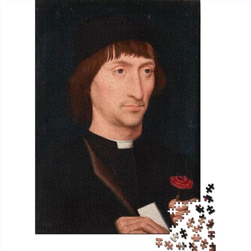 Hans Memling Holz Puzzle 1000 Teile Für Erwachsene, Museums Impossible Puzzles, Farbenfrohes Legespiel, Geschicklichkeitsspiel Für Die Ganze Familie, Weltberühmte Gemälde Puzzle von XCOFG