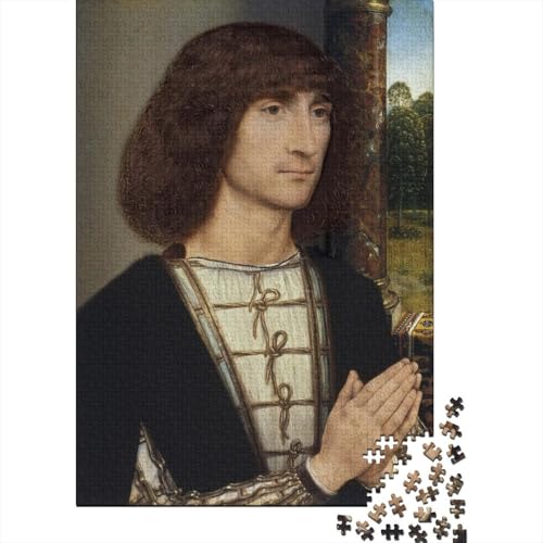 Hans Memling Holz Puzzle 1000 Teile Für Erwachsene, Weltberühmte Gemälde Impossible Puzzles, Farbenfrohes Legespiel, Geschicklichkeitsspiel Für Die Ganze Familie, Museums Puzzle von XCOFG