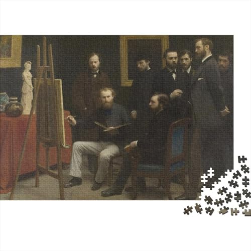Henri Fantin-Latour Holz Puzzle 1000 Teile Für Erwachsene, Ölmalerei Impossible Puzzles, Farbenfrohes Legespiel, Geschicklichkeitsspiel Für Die Ganze Familie, Museums Puzzle von XCOFG