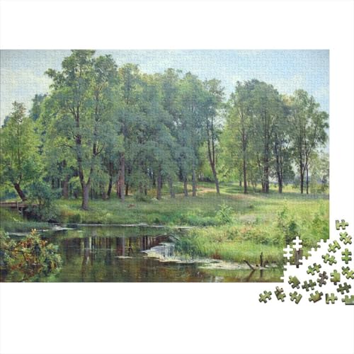 IWAN Schischkin Puzzle, Kunst Holzpuzzle, Ölmalerei Puzzles 1000 Teile, Museums Puzzlespiel, Gehirntraining Spielzeug Für Kinder, Impossible Puzzles von XCOFG