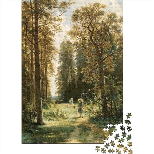 IWAN Schischkin Puzzle, Ölmalerei Holzpuzzle, Kunst Puzzles 1000 Teile, Museums Puzzlespiel, Gehirntraining Spielzeug Für Kinder, Impossible Puzzles von XCOFG