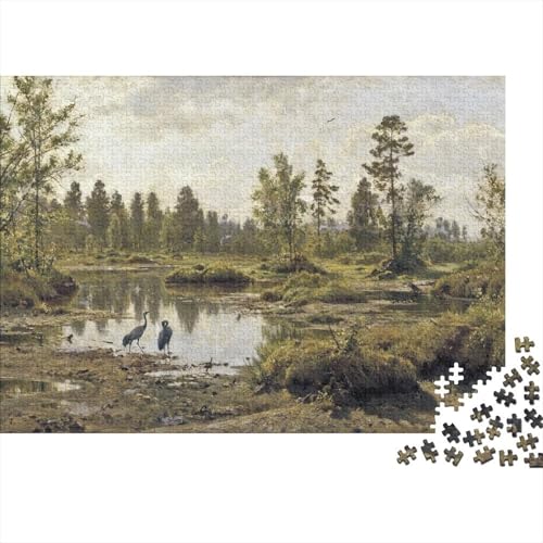 IWAN Schischkin Puzzles 1000 Teile Für Erwachsene, Ölmalerei Impossible Puzzle, Farbenfrohes Legespiel Museums Puzzlespiel, Geschicklichkeitsspiel Für Die Ganze Familie von XCOFG