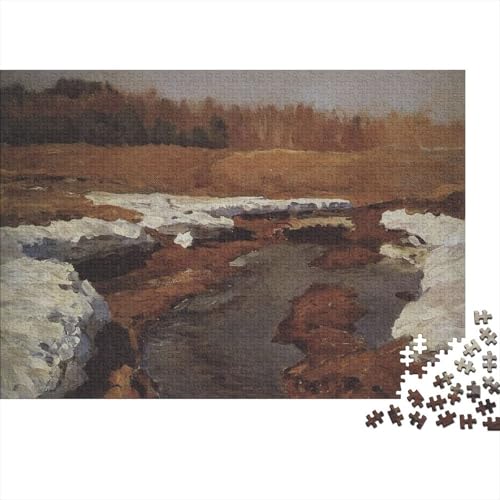 Isaac Levitan Weltberühmte Gemälde 1000 Stück Puzzle Für Erwachsene Puzzlespiel 1000 Teile Große Museums Puzzles Lernspiel Spielzeug Geschenk Für Die Wanddekoration von XCOFG