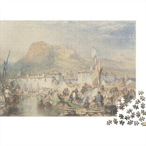 J.M.W. Turner Ölmalerei 1000 Stück Puzzle Für Erwachsene Puzzlespiel 1000 Teile Große Kunst Puzzles Lernspiel Spielzeug Geschenk Für Die Wanddekoration von XCOFG