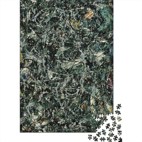 Jackson Pollock Holz Kunst Puzzle, 1000-Teilige Museums Puzzles, Geschicklichkeitsspiel, Für Erwachsene Ölmalerei Puzzlespiel Piele Spielzeug Geschenk von XCOFG