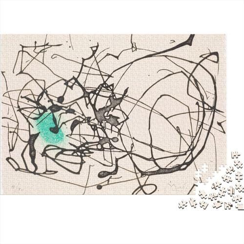 Joan Miró Holz Puzzle 1000 Teile, Kunst Puzzles, Lernspiel Herausforderung Spielzeug Weltberühmte Gemälde Puzzle, Übung Für Den Geist, Museums Puzzlespiel 1000 Pcs von XCOFG