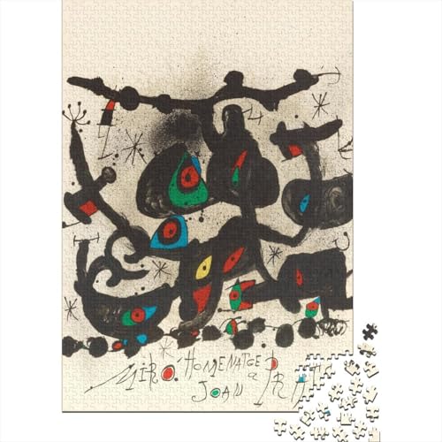 Joan Miró Kunst Puzzle 1000 Teile Erwachsene, Lustige Ölmalerei Puzzles Geschenk-Idee Für Geburtstag, Weihnachten, Halloween Und Valentinstag von XCOFG