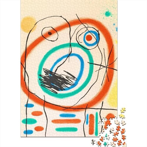 Joan Miró Kunst Puzzle 1000 Teile Erwachsene, Lustige Ölmalerei Puzzles Geschenk-Idee Für Geburtstag, Weihnachten, Halloween Und Valentinstag von XCOFG