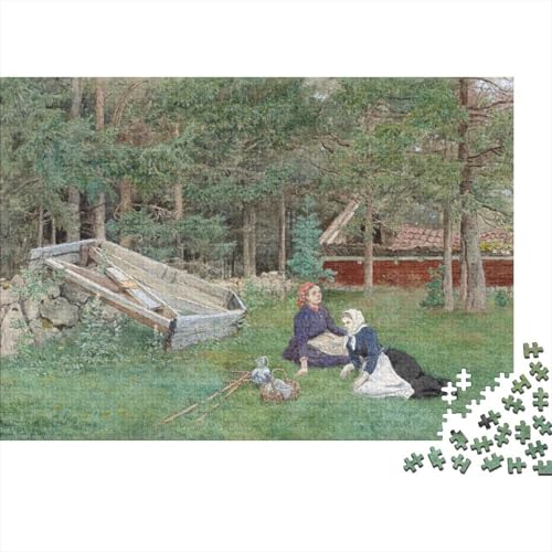 Kunst Hans Gude Puzzle 1000 Teile, Weltberühmte Gemälde Puzzles Für Erwachsene, Geschicklichkeitsspiel Für Die Ganze Familie, Übung Für Den Geist, Ideal Als Wandbild von XCOFG