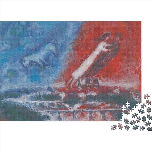 Marc Chagall Holz Museums Puzzle, 1000-Teilige Ölmalerei Puzzles, Geschicklichkeitsspiel, Für Erwachsene Kunst Puzzlespiel Piele Spielzeug Geschenk von XCOFG
