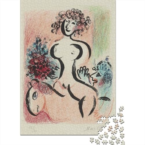 Marc Chagall Holz Weltberühmte Gemälde Puzzle, 1000-Teilige Museums Puzzles, Geschicklichkeitsspiel, Für Erwachsene Kunst Puzzlespiel Piele Spielzeug Geschenk Marc Chagall Holz Weltberühmte Gemälde Puzzle, 1000-Teilige Museums Puzzles, Geschicklichkeitsspiel, Für Erwachsene Kunst Puzzlespiel Piele Spielzeug Geschenk von XCOFG