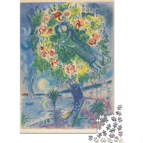 Marc Chagall Ölmalerei Puzzle 1000 Teile Erwachsene, Lustige Kunst Puzzles Geschenk-Idee Für Geburtstag, Weihnachten, Halloween Und Valentinstag von XCOFG