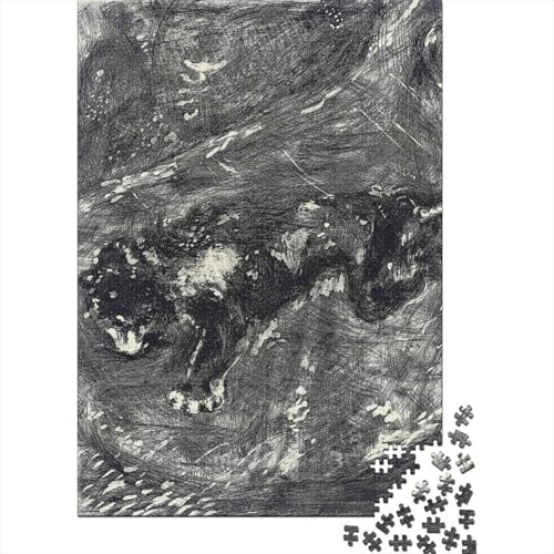 Marc Chagall Puzzle, Museums Holzpuzzle, Kunst Puzzles 1000 Teile, Skizze Puzzlespiel, Gehirntraining Spielzeug Für Kinder, Impossible Puzzles von XCOFG