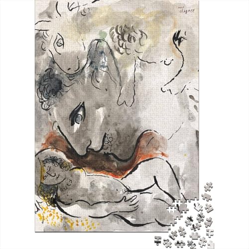 Marc Chagall Puzzle, Museums Puzzles Personalisiert 1000 Teile Für Jungen Mädchen Holzpuzzle, Weltberühmte Gemälde Puzzlespiel Farbenfrohes, Ölmalerei Puzzles von XCOFG